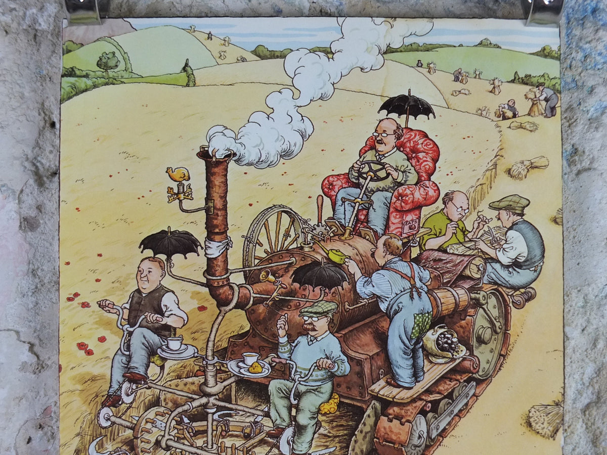 Vintage Gentle Art of Making Guinness Poster, Early Morning on the Farm, advertising ale Irish stout beer print wall art retro 1980s