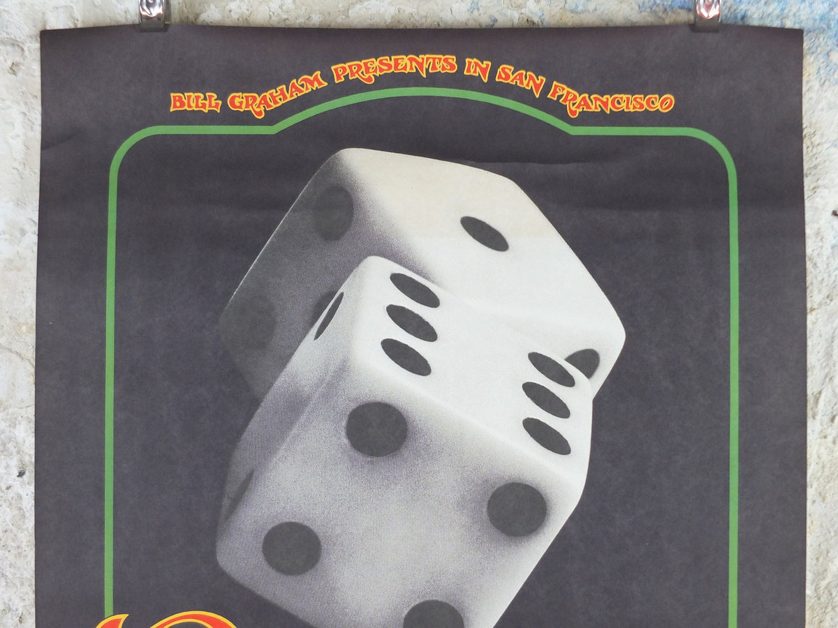 1972 Rolling Stones Winterland Concert Poster, 2nd printing, Tumbling Dice, San Francisco, by Bill Graham, music wall art decor