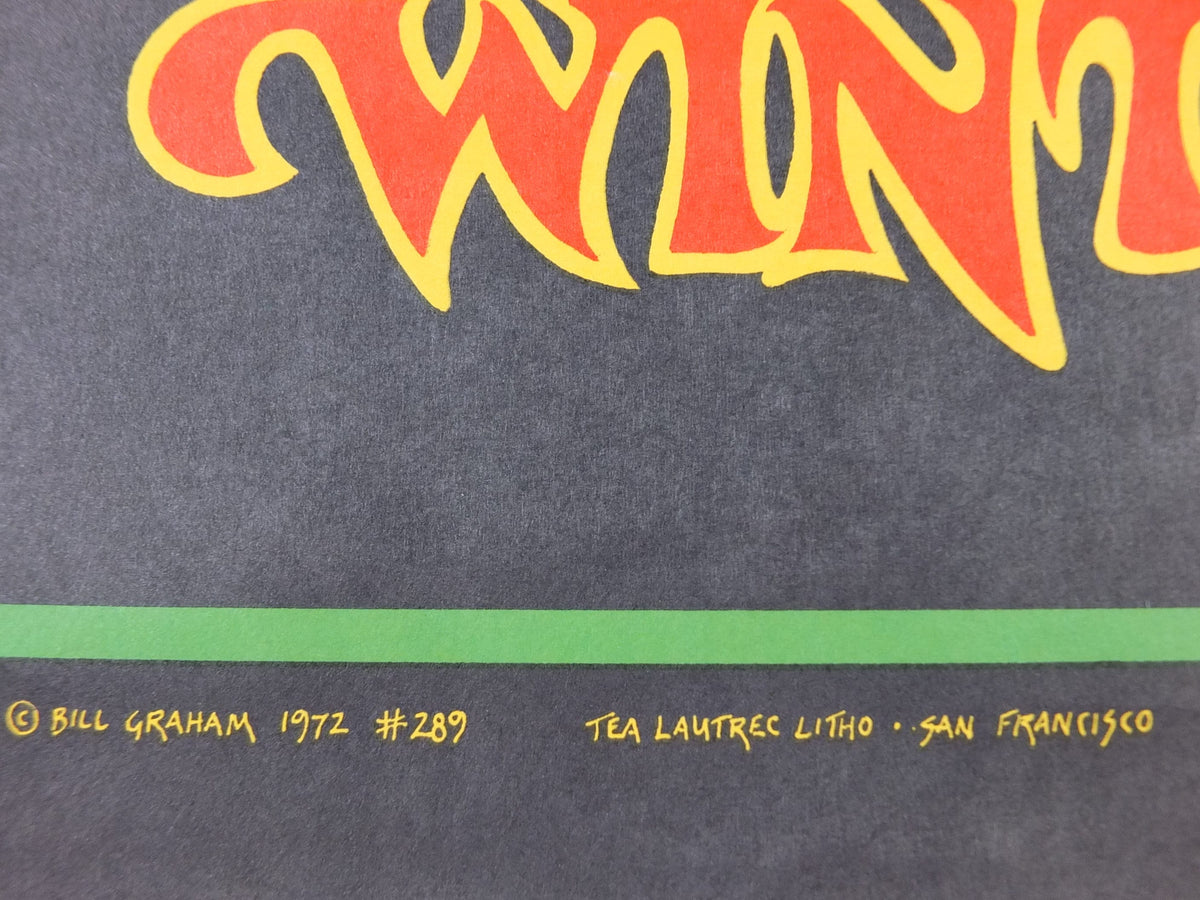 1972 Rolling Stones Winterland Concert Poster, 2nd printing, Tumbling Dice, San Francisco, by Bill Graham, music wall art decor