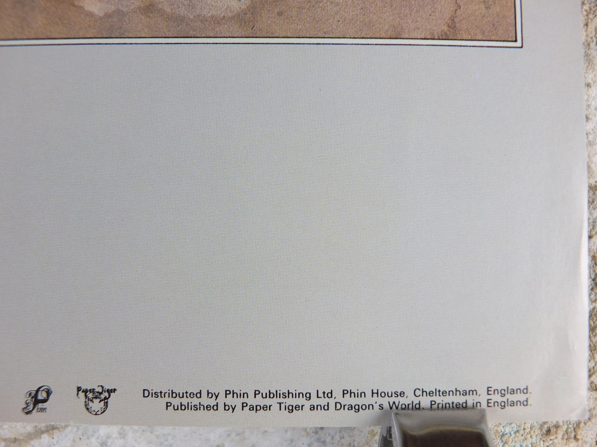1972 Dragon and Tree Poster, by Roger Dean, From Paper Tiger and Dragon's World, RDF 08, fantasy wall art decor