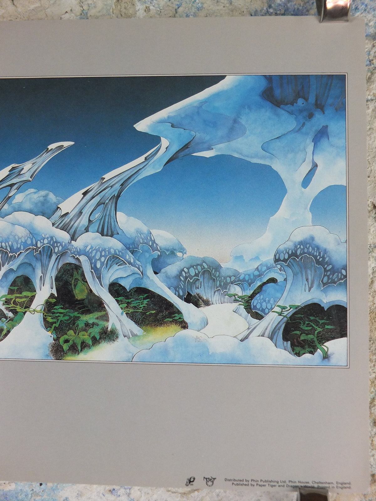 1973 Spring Poster, by Roger Dean, From Paper Tiger and Dragon's World, RDF 02, fantasy wall art decor