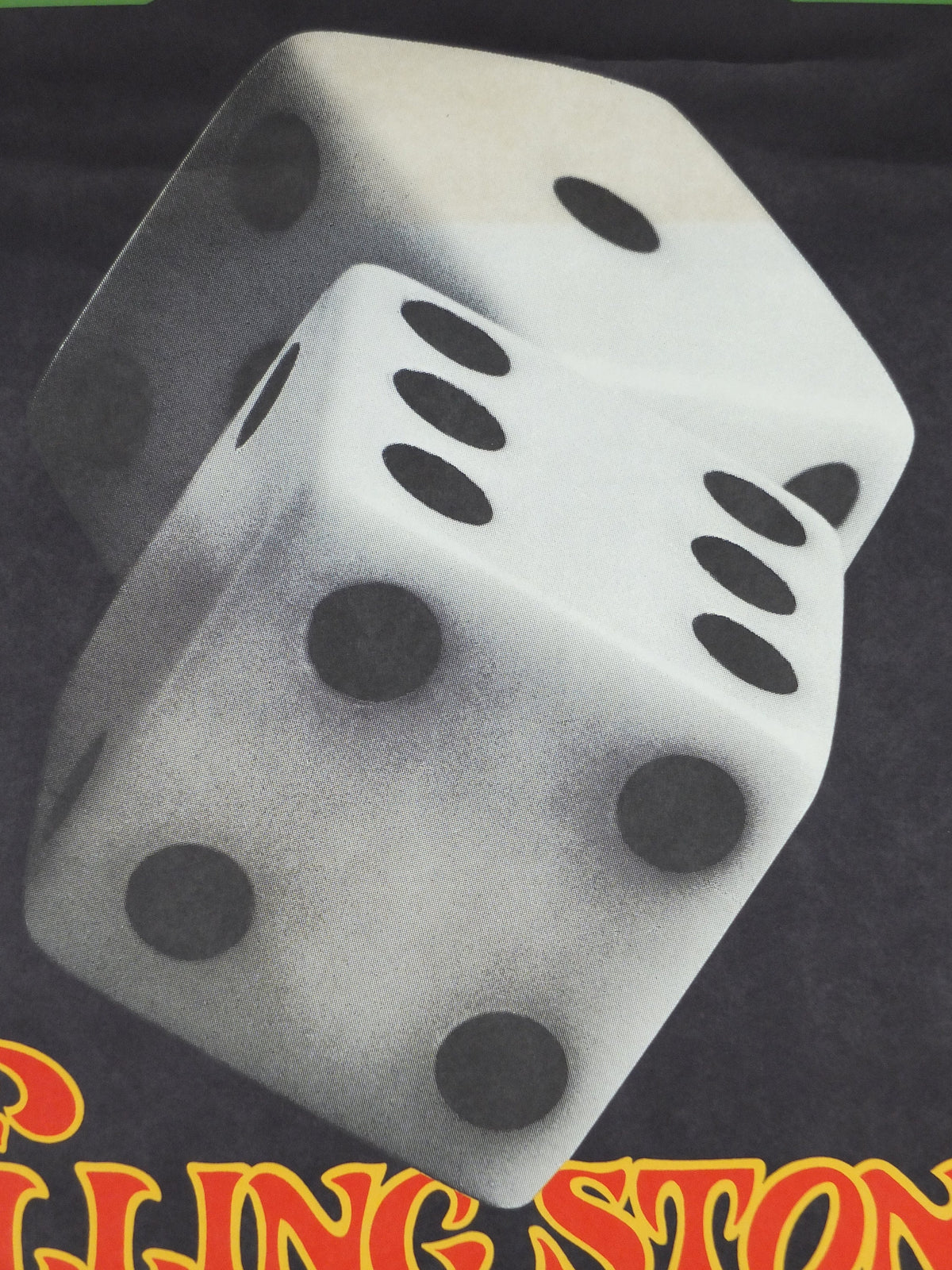 1972 Rolling Stones Winterland Concert Poster, 2nd printing, Tumbling Dice, San Francisco, by Bill Graham, music wall art decor