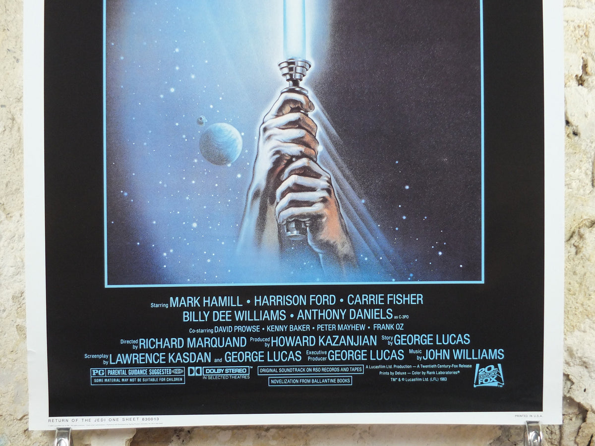 2001 Return of the Jedi Poster, International Star Wars Style A, by Paykos Phior & Tim Reamer, Zigzag Germany variation, film wall art decor