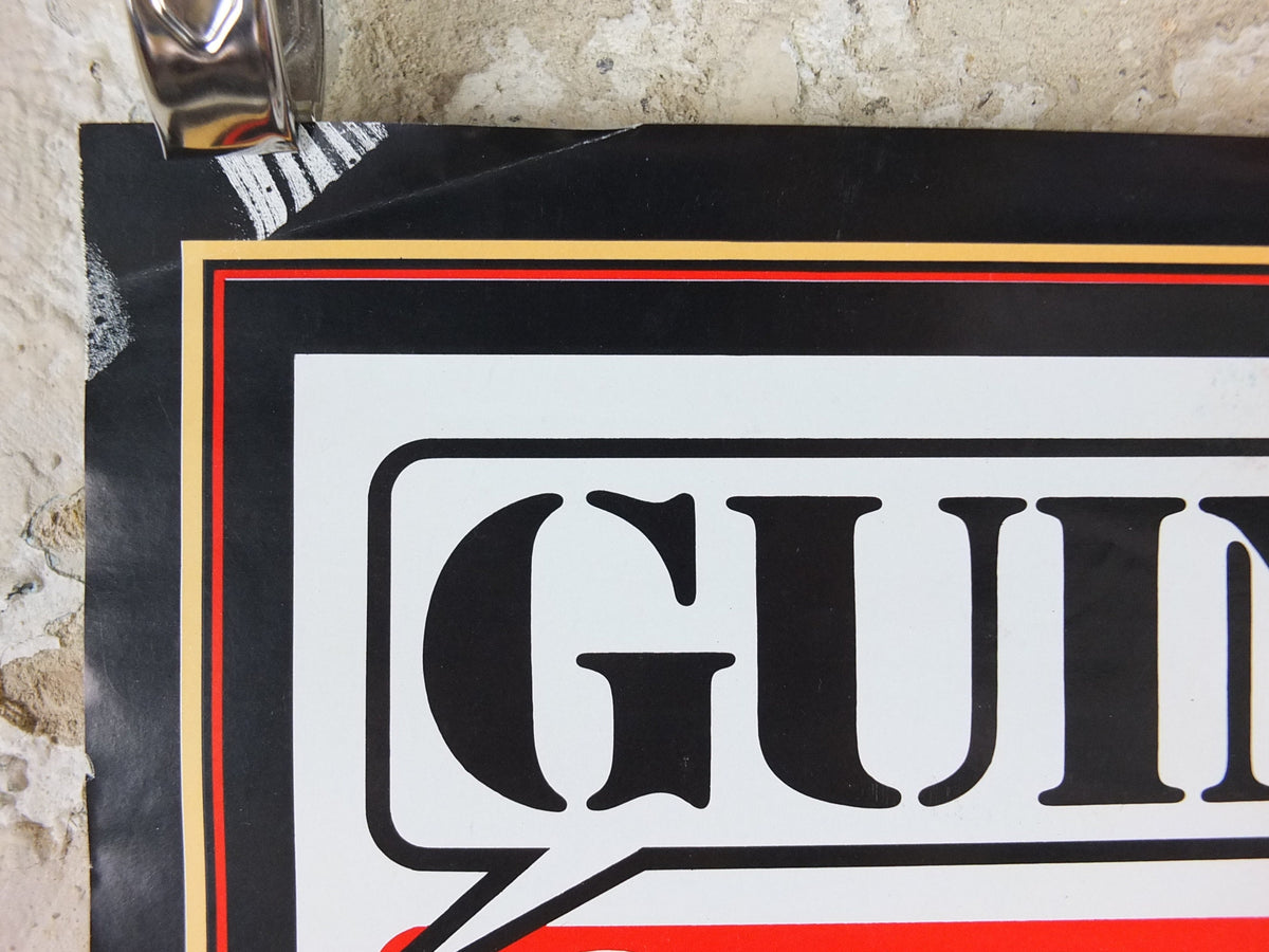 1980s Guinness Poster, Quiz Night, Everybody Welcome, advertising lager beer, wall art decor