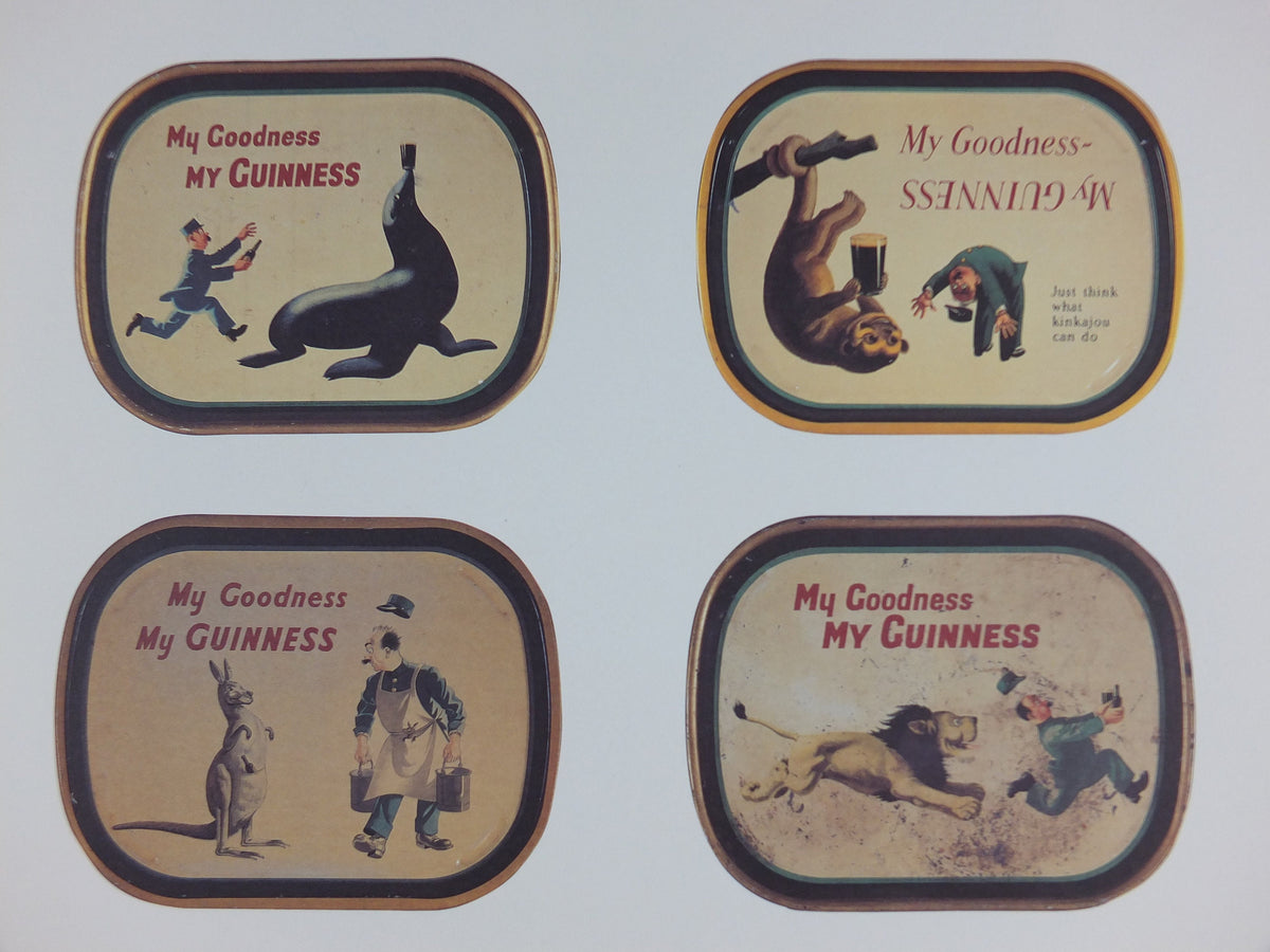 1990s Guinness Toucan Concept Poster, by John Gilroy, Gilroy Tin Trays from 1935-1955, Advertising campaign Wall art retro decor
