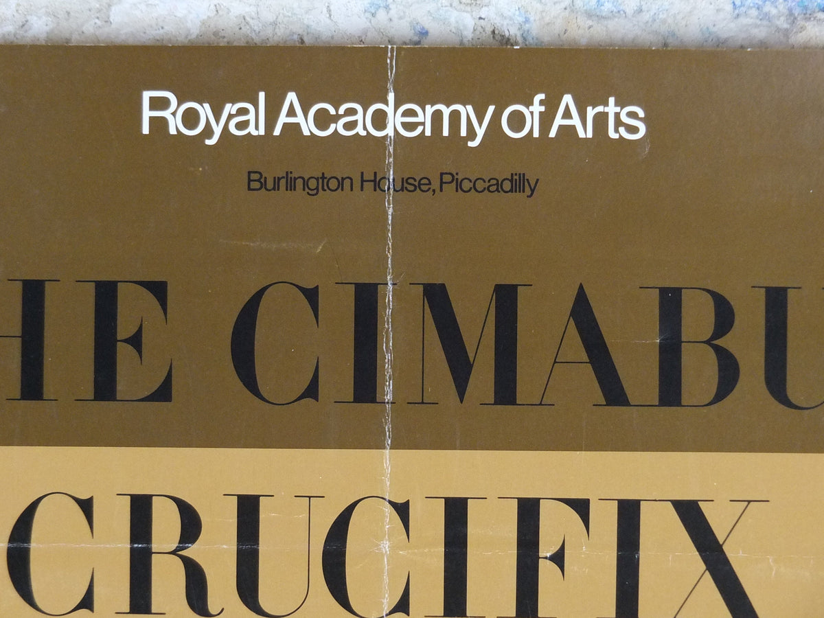 1983 Royal Academy of Arts Poster, Cimabue Crucifix, Italian artist gallery exhibition, wall art decor