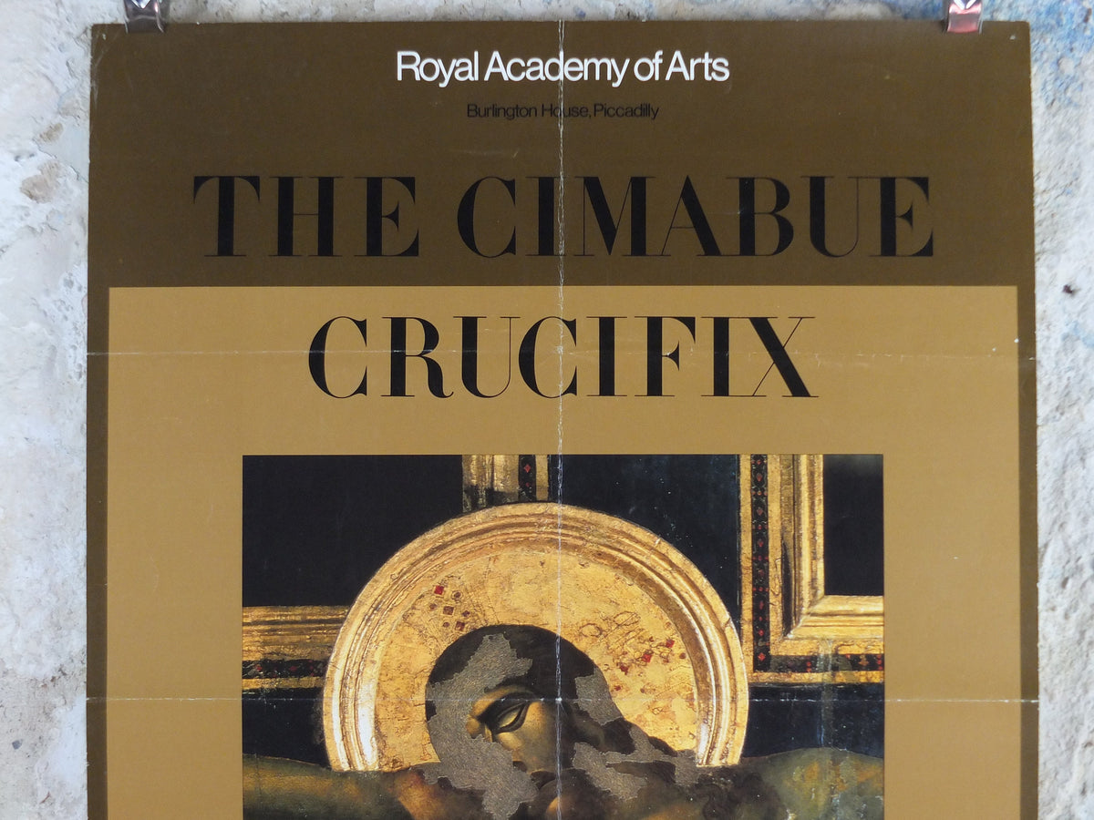 1983 Royal Academy of Arts Poster, Cimabue Crucifix, Italian artist gallery exhibition, wall art decor