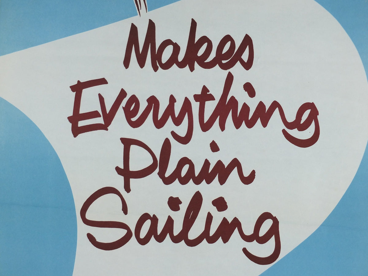 1950s Makes Everything Plain Sailing Poster, Woman's Realm magazine advertising, wall art retro decor