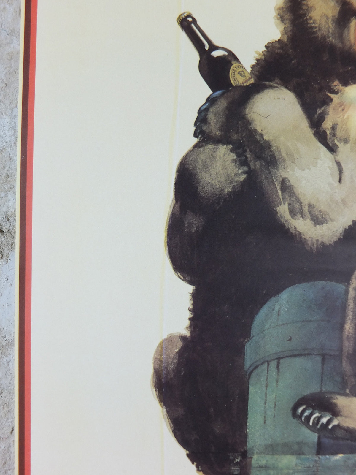 Vintage Guinness Poster, My Goodness My Guinness, from Guinness Museum, bear and zookeeper, 1936 Wall art by Gilroy retro decor