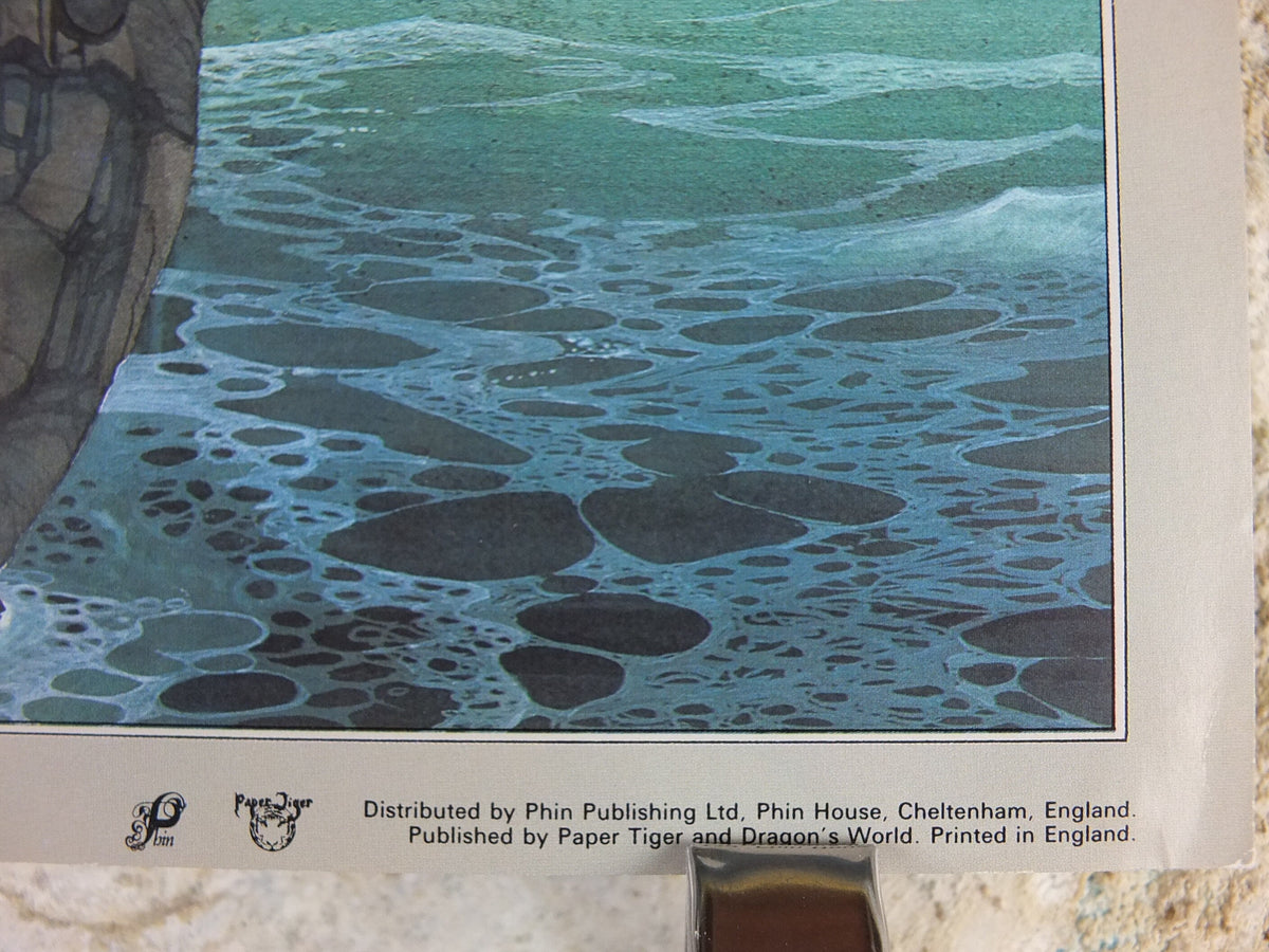 1976 Greenslade Sea Poster, by Roger Dean, From Paper Tiger and Dragon's World, RDF 06, fantasy wall art decor