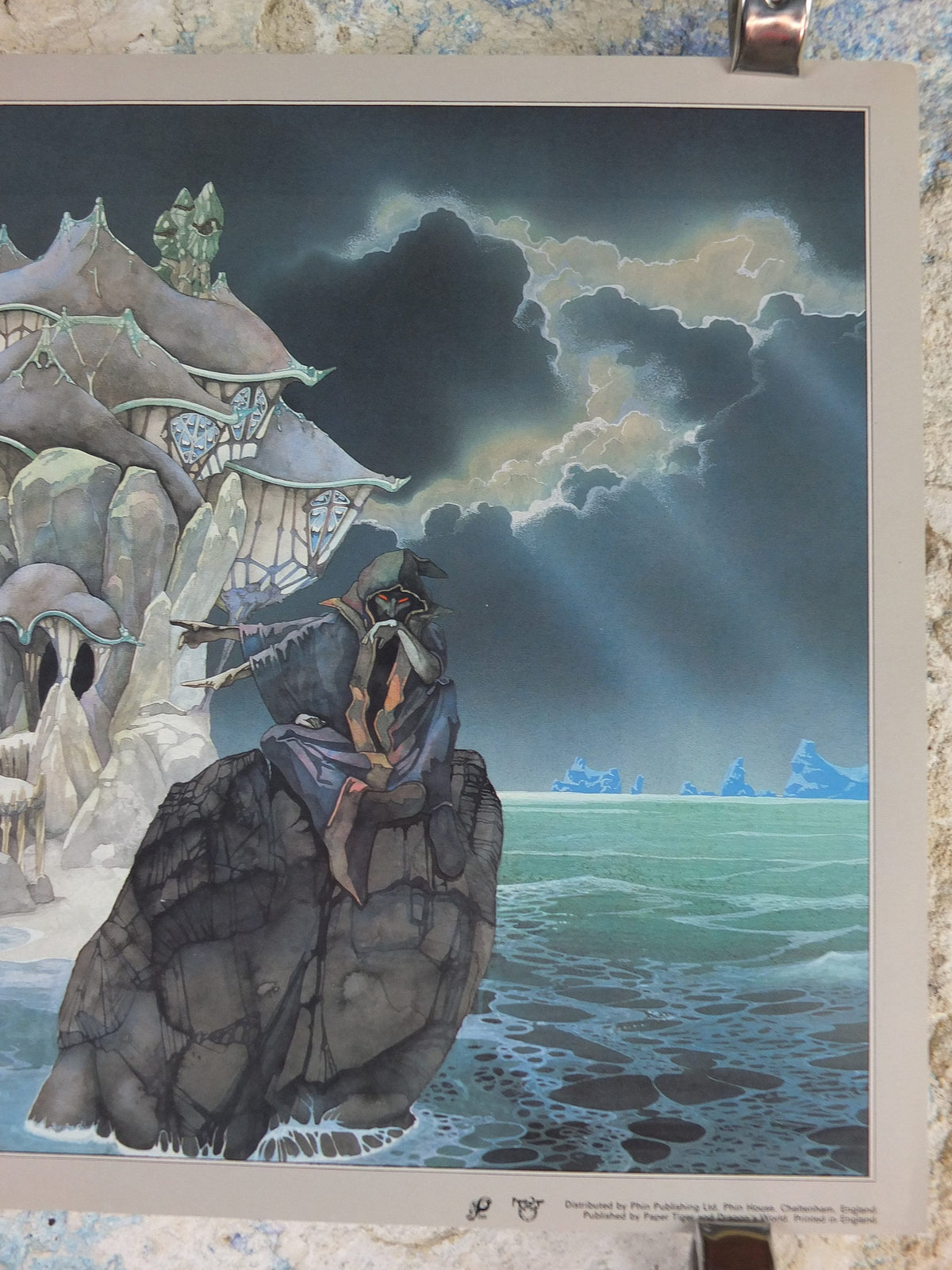 1976 Greenslade Sea Poster, by Roger Dean, From Paper Tiger and Dragon's World, RDF 06, fantasy wall art decor
