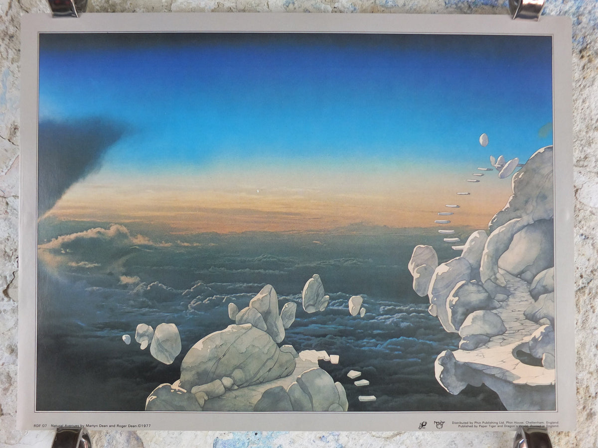 1977 Natural Avenues Poster, by Martyn & Roger Dean, From Paper Tiger and Dragon's World, RDF 07, fantasy wall art decor