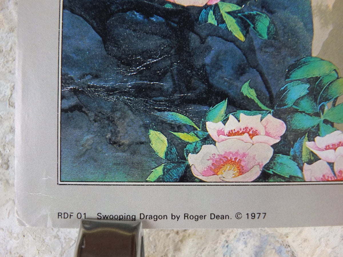 1977 Swooping Dragon Poster, by Roger Dean, From Paper Tiger and Dragon's World, RDF 01, fantasy wall art decor