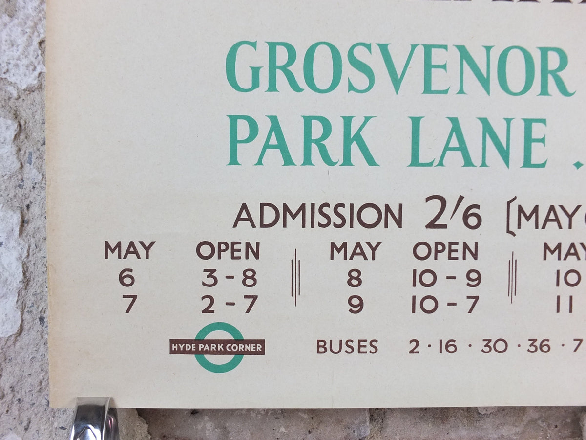 1950 London International Stamp Exhibition Poster, One Shilling, Cape of Good Hope, Park Lane, Grosvenor House, exhibition wall art decor