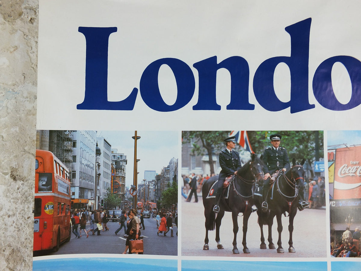 1970s British Caledonian Airways Poster, London, McDonnell Douglas DC 10, Aviation, travel wall art decor