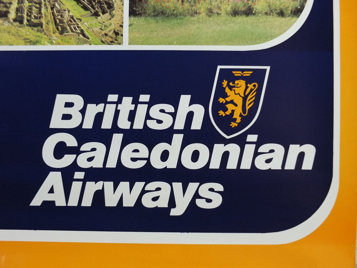 1970s British Caledonian Airways Poster, South America, McDonnell Douglas DC 10, Aviation, travel wall art decor