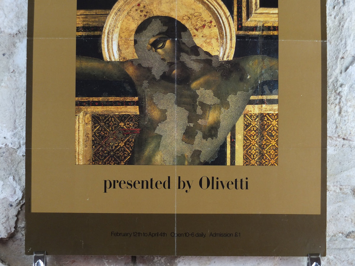 1983 Royal Academy of Arts Poster, Cimabue Crucifix, Italian artist gallery exhibition, wall art decor