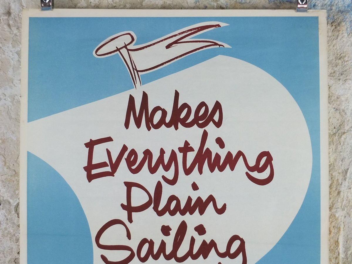 1950s Makes Everything Plain Sailing Poster, Woman's Realm magazine advertising, wall art retro decor