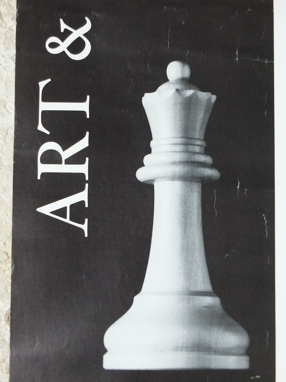 1991 Art and Chess Poster, Tate Gallery London, Black King White Queen, art gallery exhibition, wall art decor