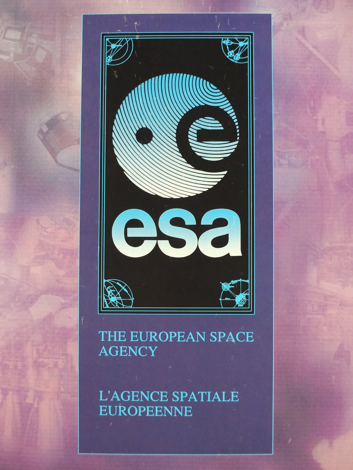 1992 ESA European Space Agency Poster, L'Agence Spatiale Europeenne, Rocketry, Space Exploration, wall art decor