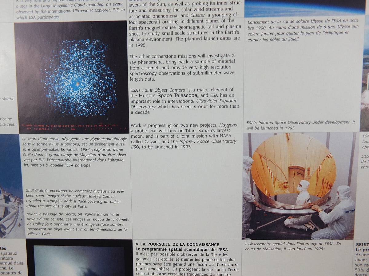 1992 ESA European Space Agency Poster, L'Agence Spatiale Europeenne, Rocketry, Space Exploration, wall art decor