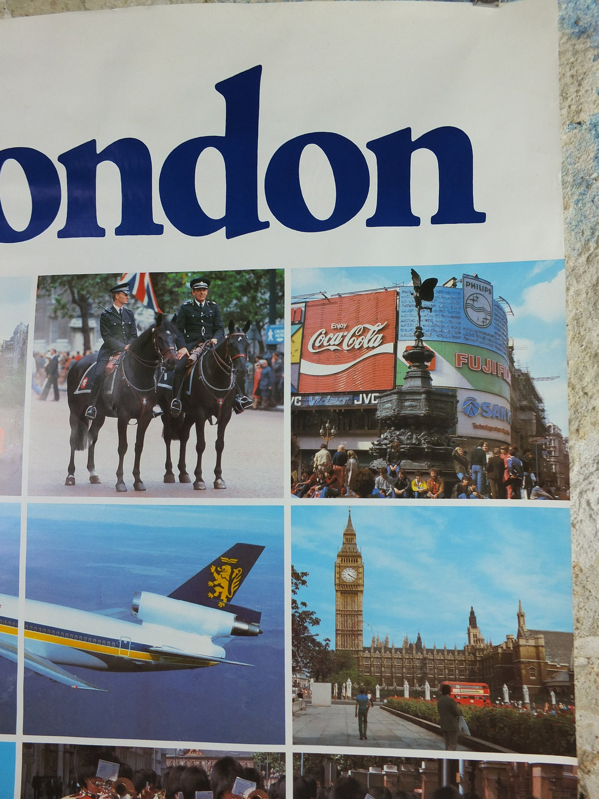 1970s British Caledonian Airways Poster, London, McDonnell Douglas DC 10, Aviation, travel wall art decor