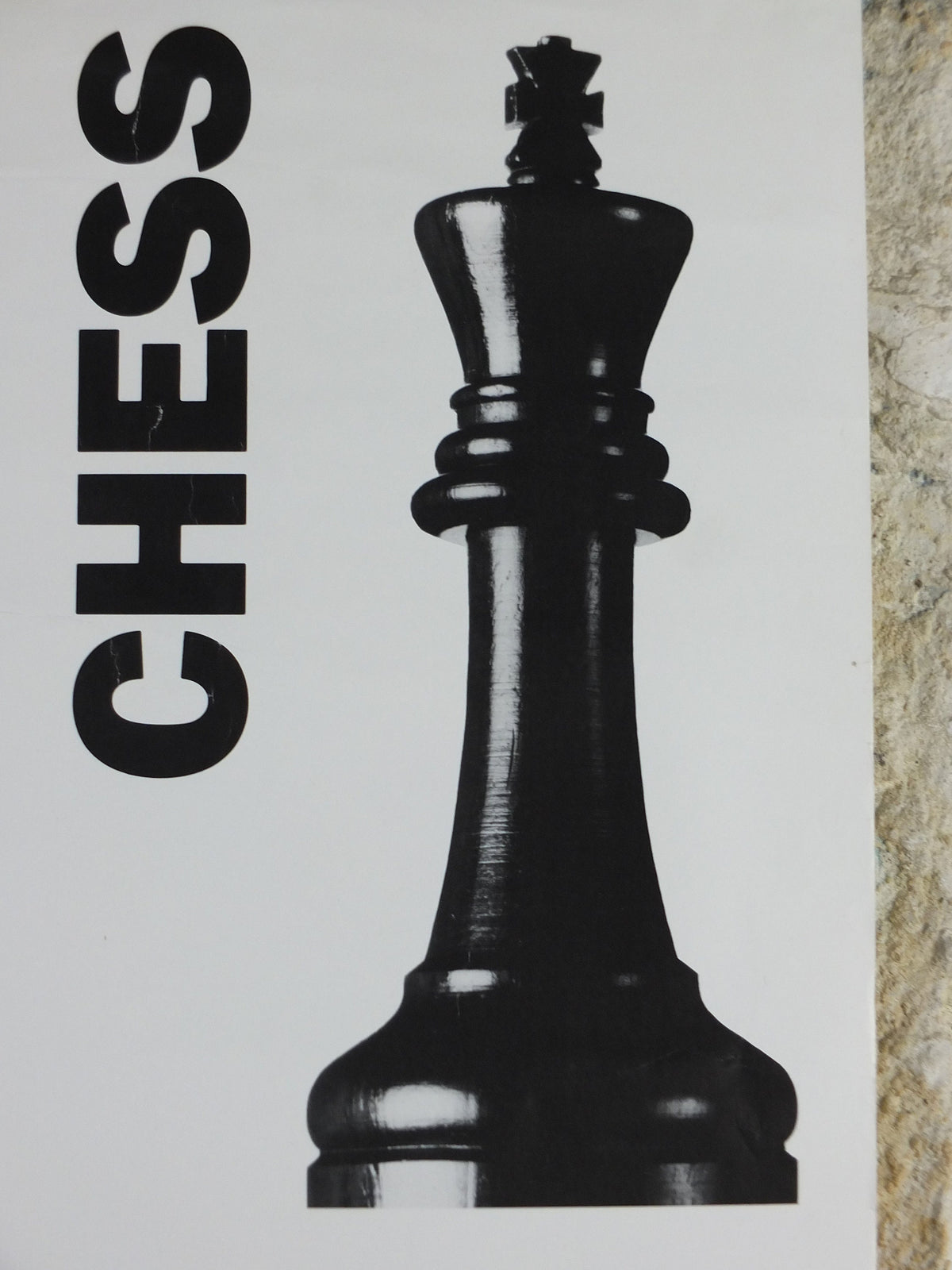 1991 Art and Chess Poster, Tate Gallery London, Black King White Queen, art gallery exhibition, wall art decor