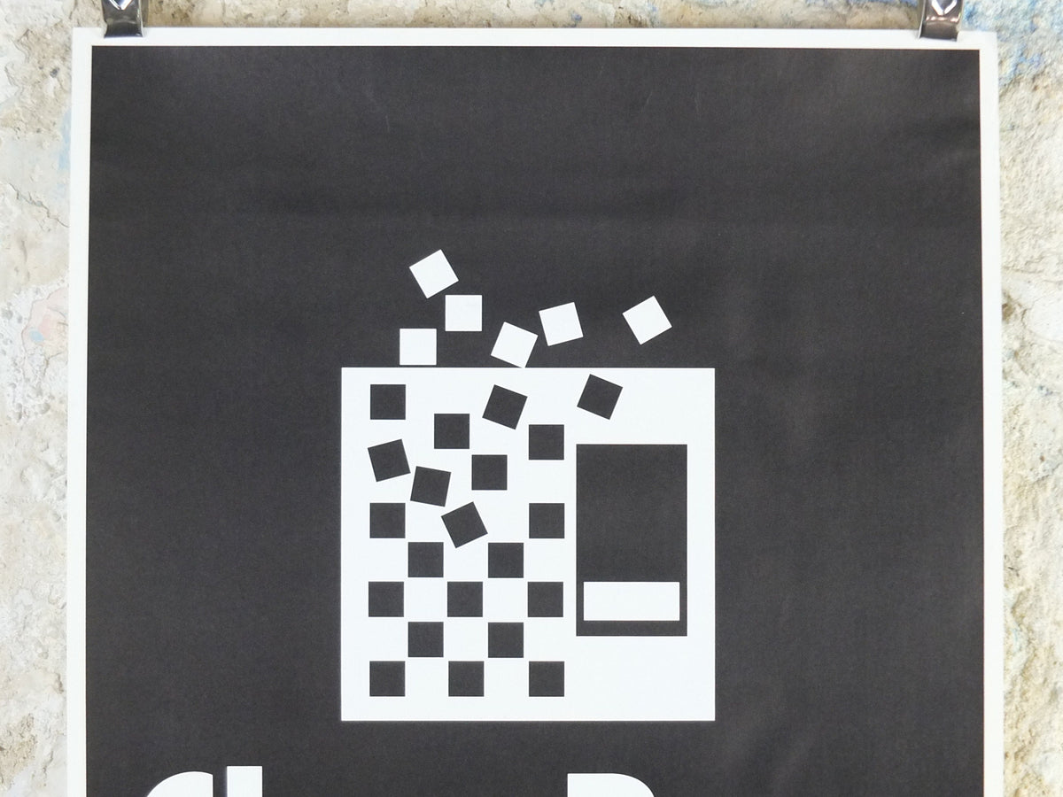 1990s Chessbase Poster, advertising for online chess company, wall art decor