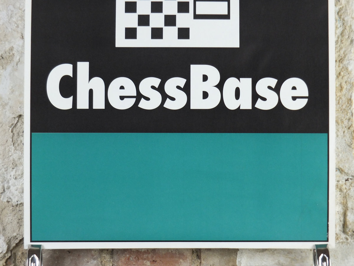 1990s Chessbase Poster, advertising for online chess company, wall art decor