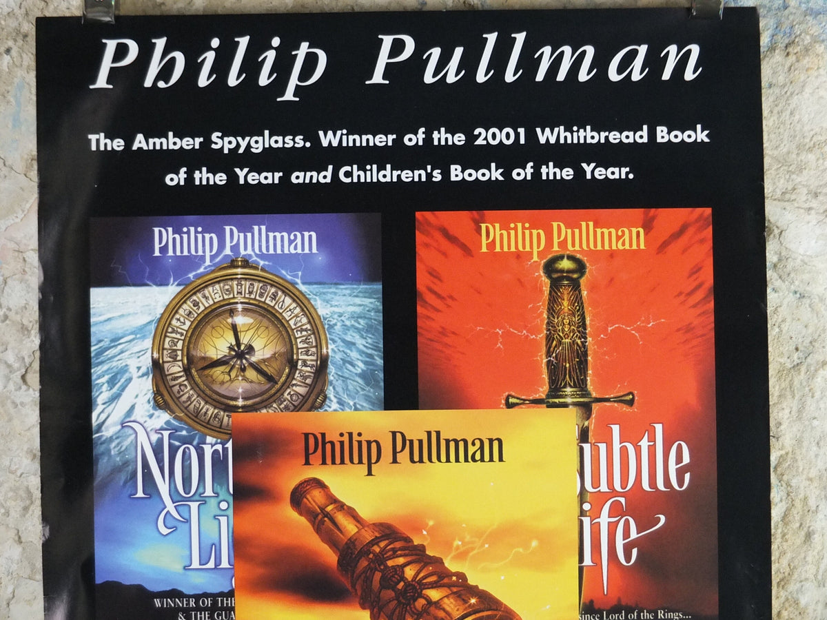 2001 His Dark Materials original Poster, The Amber Spyglass, by Philip Pullman, Scholastic, alternative Science Fiction, wall art decor