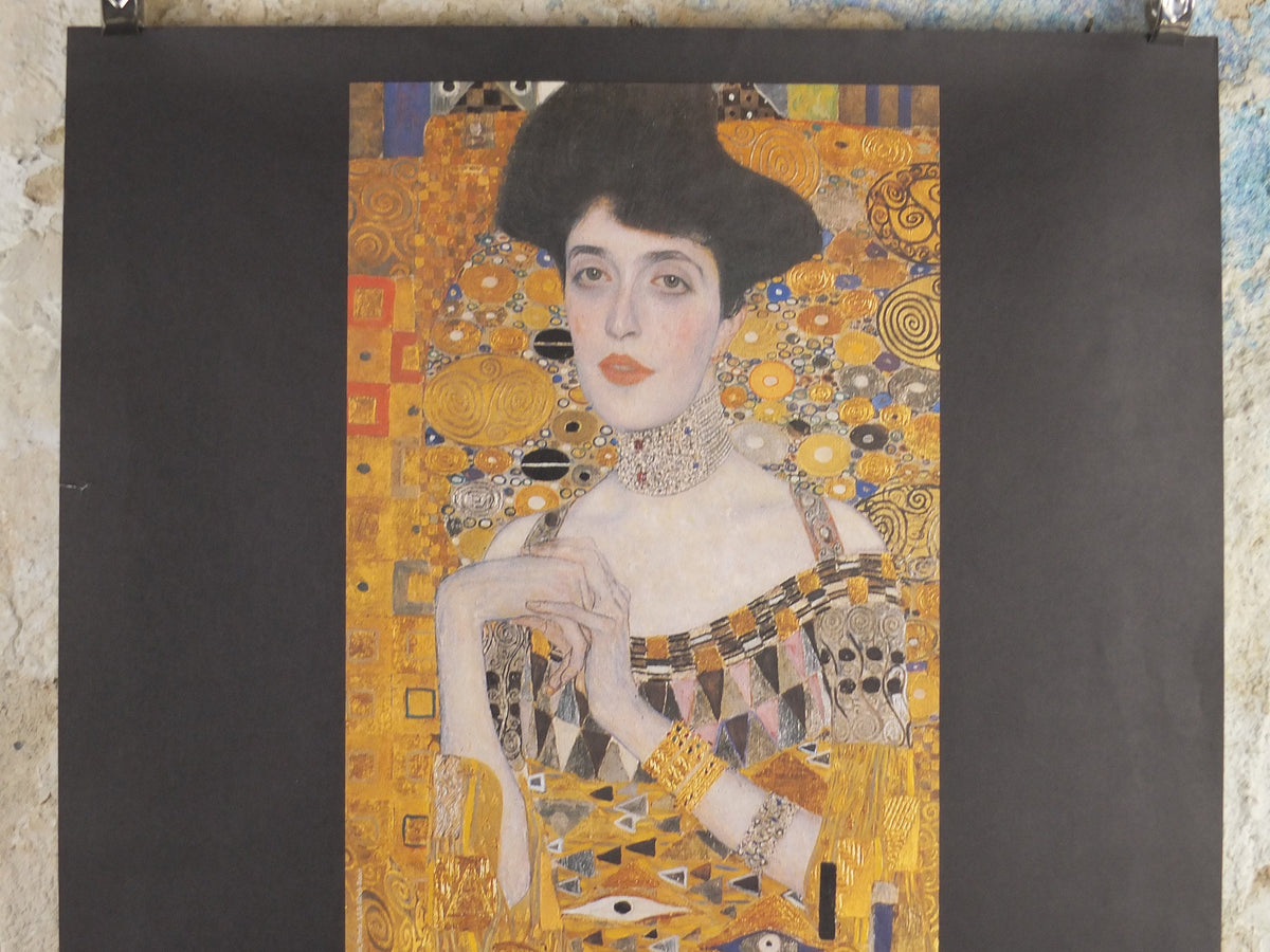 1985 Gustav Klimt Poster, Adele Bloch-Bauer, Dream and Reality, Art Nouveau Symbolism Vienna Secession gallery exhibition, wall art decor