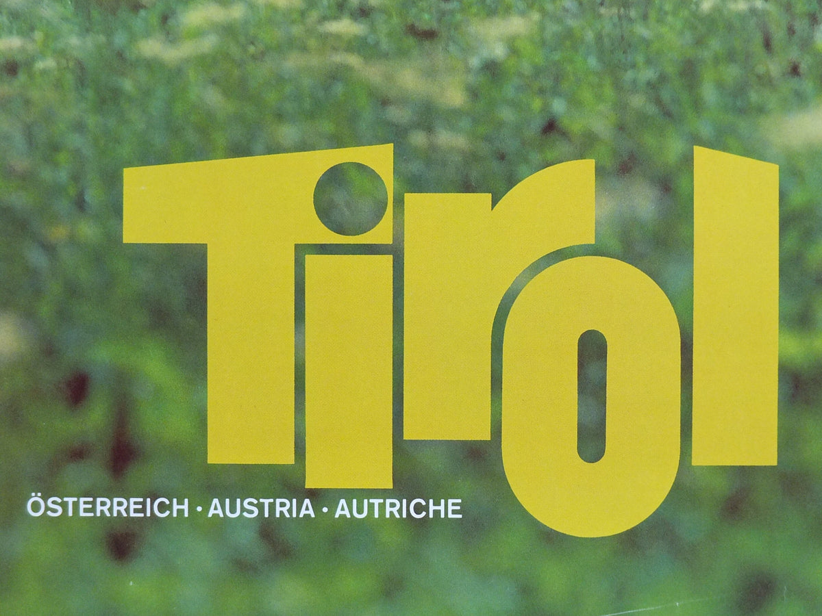 1970s Cycling in Tyrol in the Summer Poster, Austria, family on bikes, mountain tourism skiing vacation wall art decor