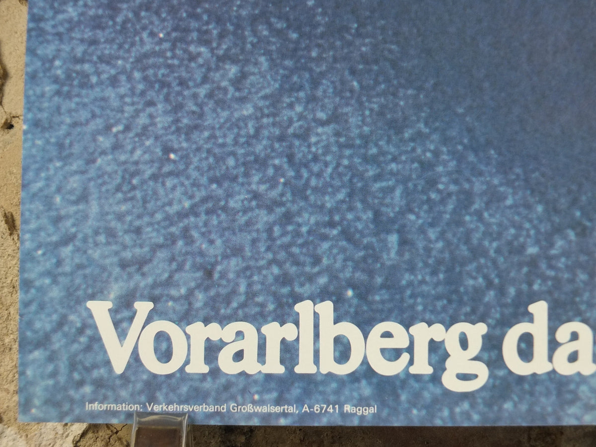 1970s Grosswahlsertal Hats Ski Poster, Skiland Vorarlberg Austria, warning sign, Snow, mountain tourism skiing vacation wall art decor