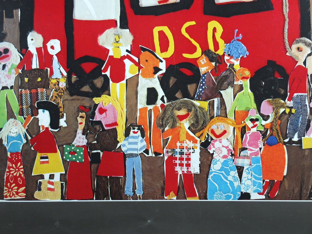 1979 DSB Danske Statsbaner Poster, International Year of the Child, Denmark, Unicef, advertising wall art decor
