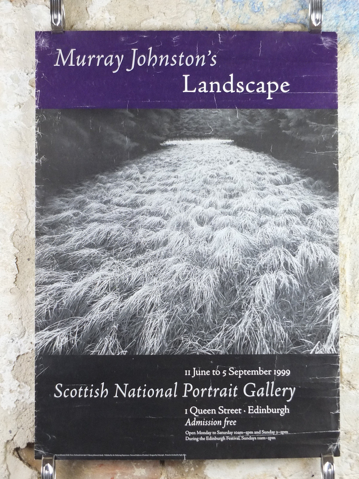 1999 Murray Johnson Poster, Kielder Forest Northumberland, Scottish National Portrait Gallery, landscape, gallery exhibition wall art decor