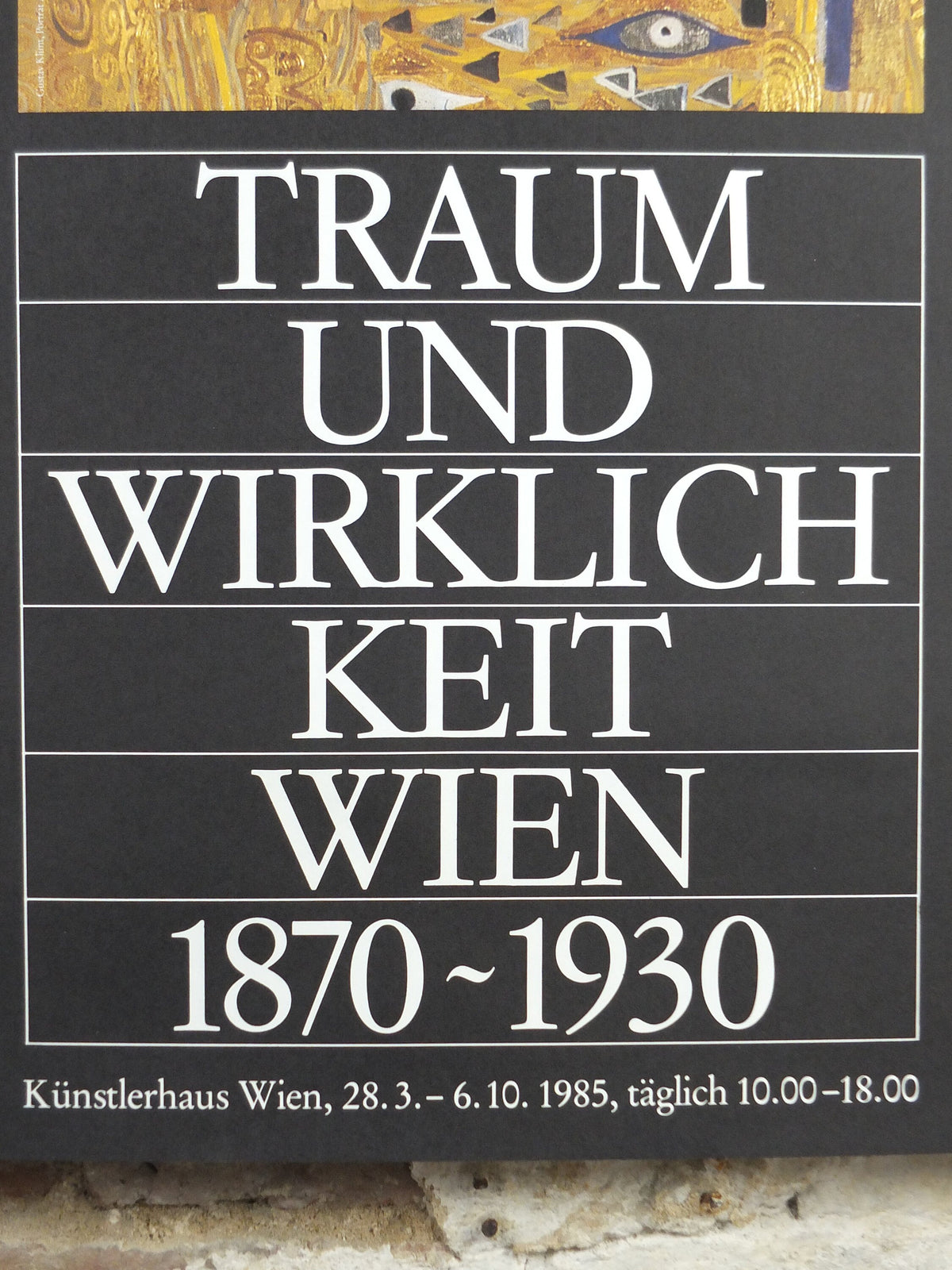 1985 Gustav Klimt Poster, Adele Bloch-Bauer, Dream and Reality, Art Nouveau Symbolism Vienna Secession gallery exhibition, wall art decor