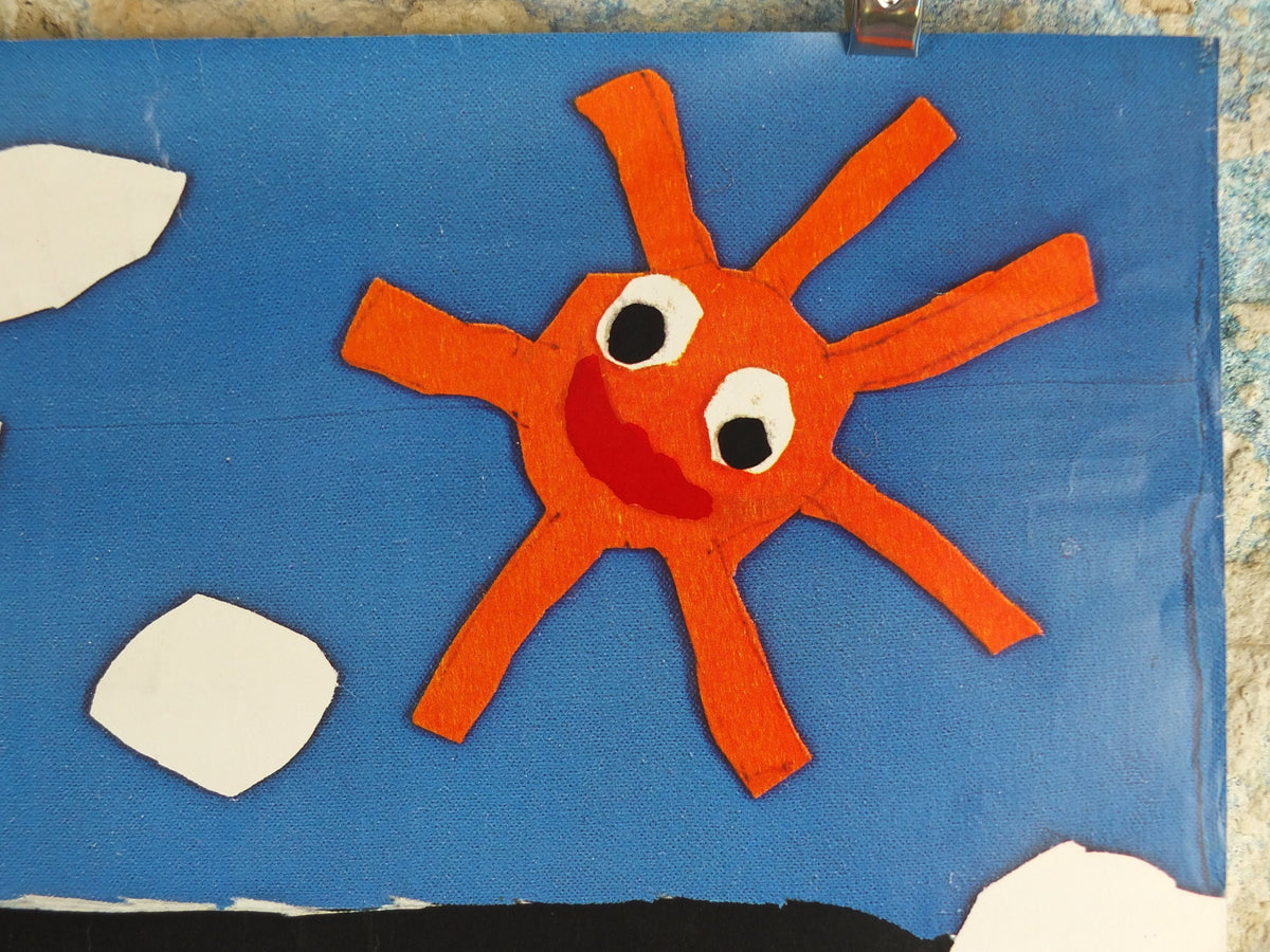1979 DSB Danske Statsbaner Poster, International Year of the Child, Denmark, Unicef, advertising wall art decor