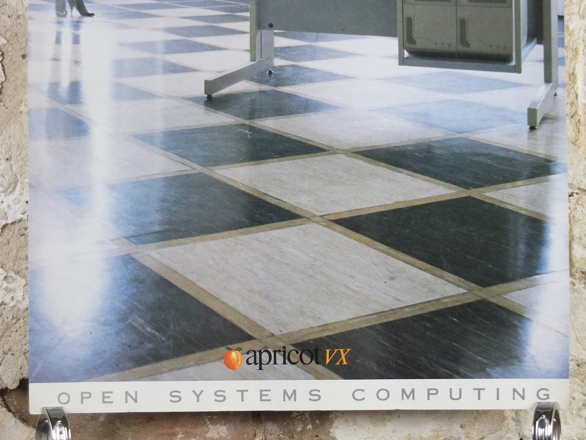 1989 Apricot VX Poster, the first 486 to market, computer technology pc server, retro wall art decor