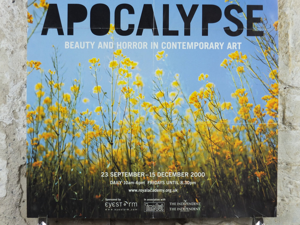 2000 Royal Academy of Arts Poster, Apocalypse, Beauty and Horror in Contemporary Art, artist gallery exhibition, wall art decor