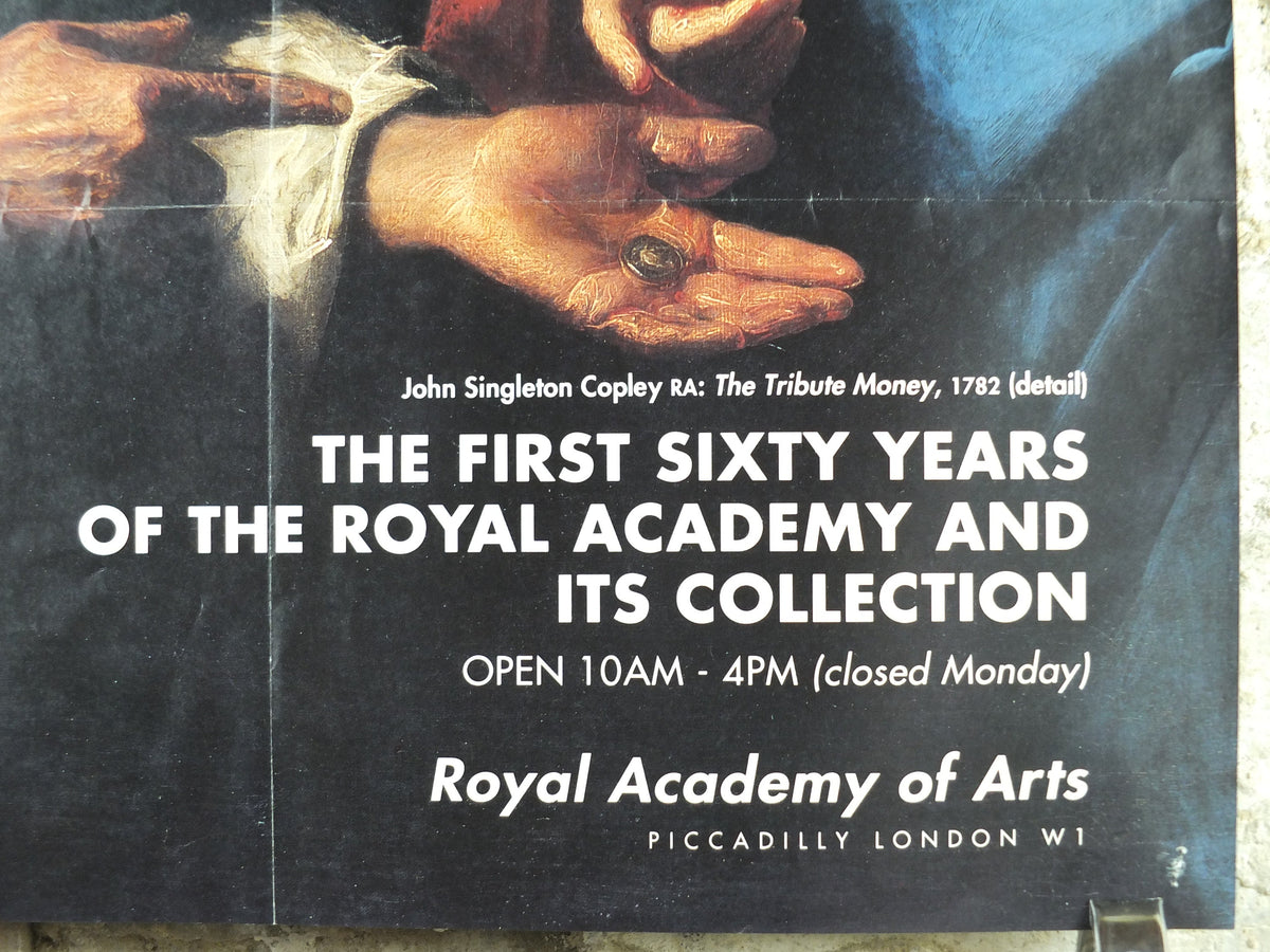 1991 Royal Academy of Arts Poster, John Singleton Copley, "The Tribute Money" 1782 artist gallery exhibition, wall art decor