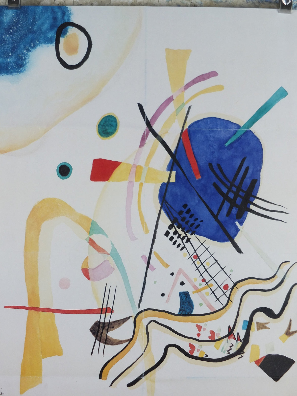 1999 Royal Academy of Arts Poster, Wassily Kandinsky, Untitled 1921, abstract art and expressionism, gallery exhibition wall art 1990s