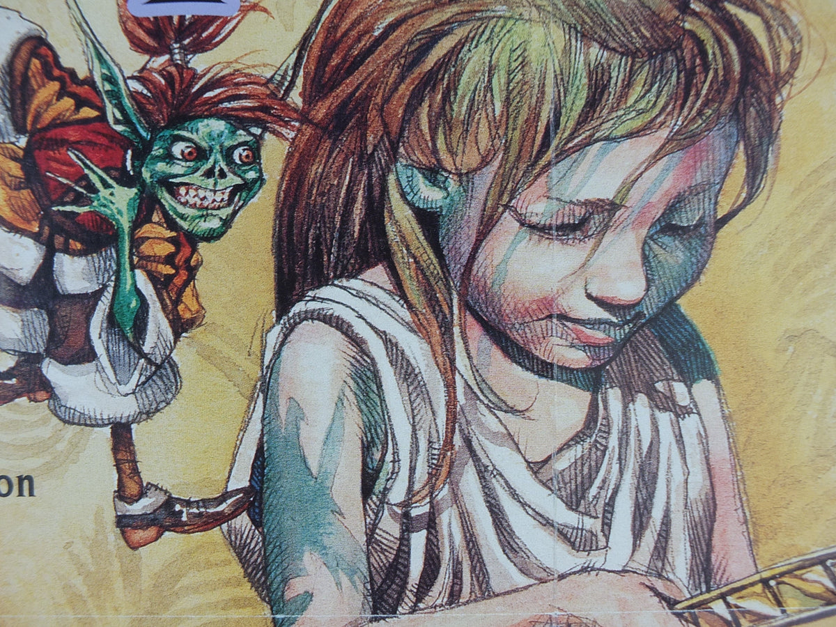 1996 The Books of Faerie Poster, advertising for children's books from Bronwyn Carlton, Peter Gross, Books of Magic, wall art retro decor