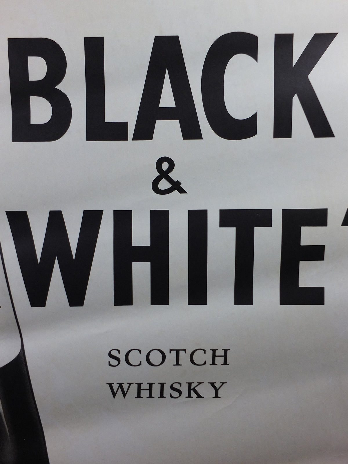 1962 Black & White Whisky Poster, Scotch Whisky, Scottish Terrier, Buchanans, Glasgow, advertising print wall art retro