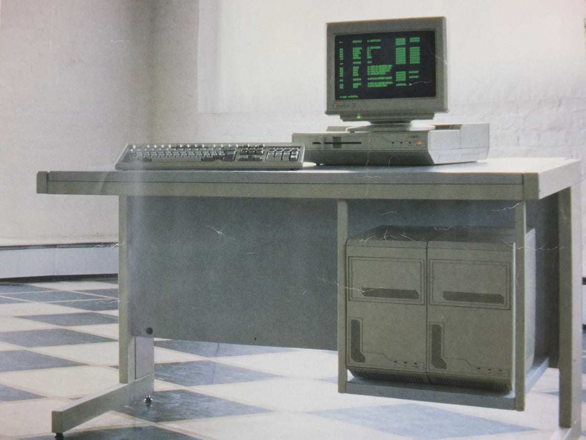 1989 Apricot VX Poster, the first 486 to market, computer technology pc server, retro wall art decor