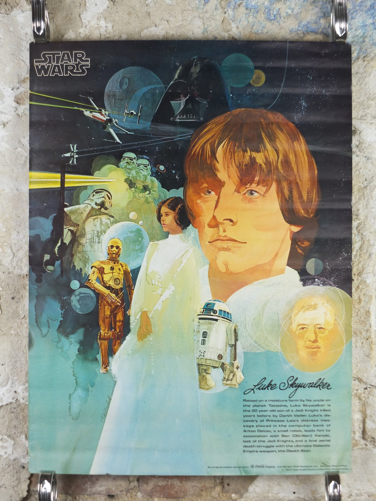 1977 Star Wars Luke Skywalker Poster, by Del Nichols, Coca Cola, Burger Chef, Princess Leia Darth Vader wall art