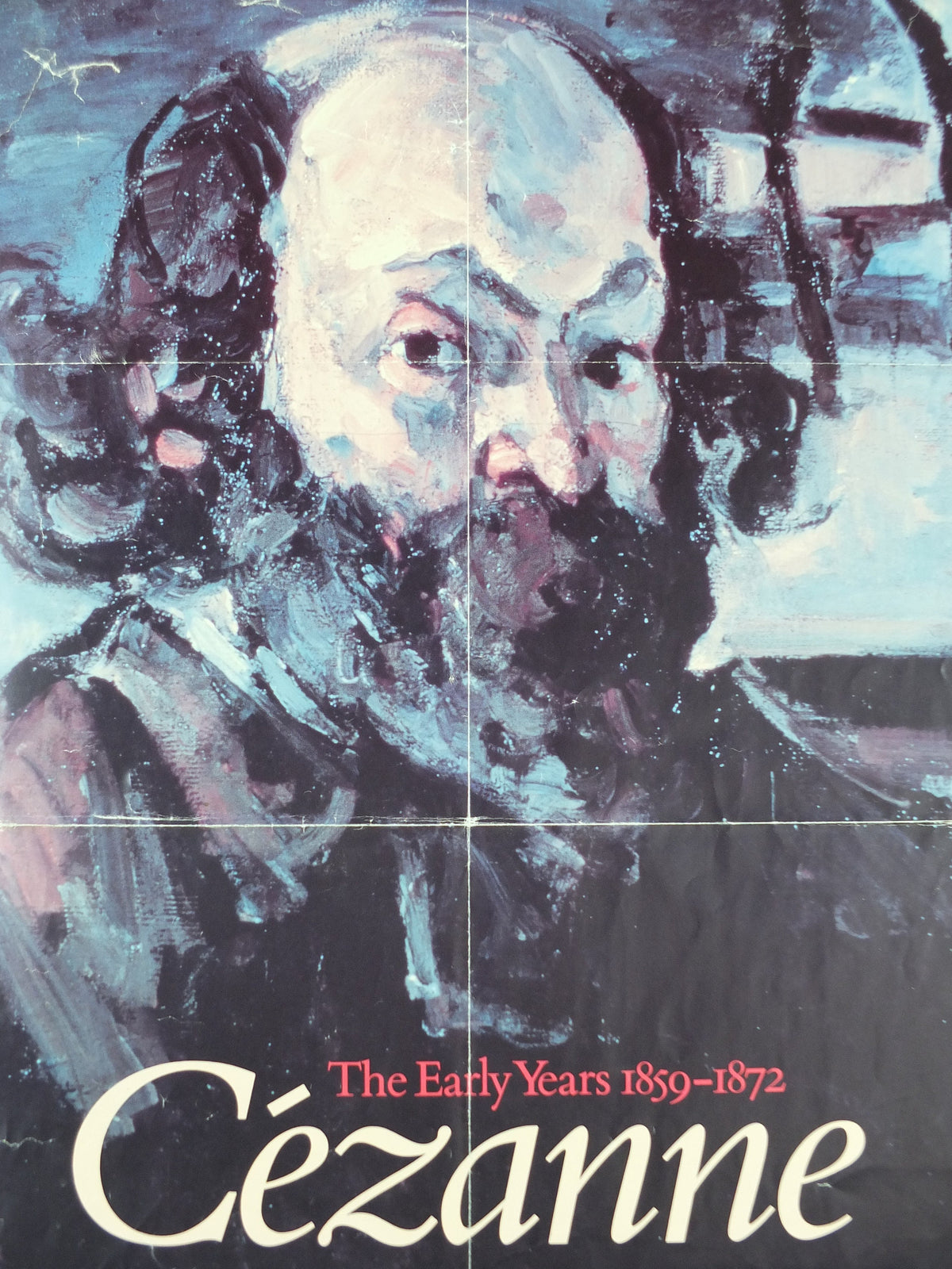 1988 Cezanne Poster, Self Portrait from 1872, Royal Academy of Arts, impressionists, artist gallery exhibition wall art decor