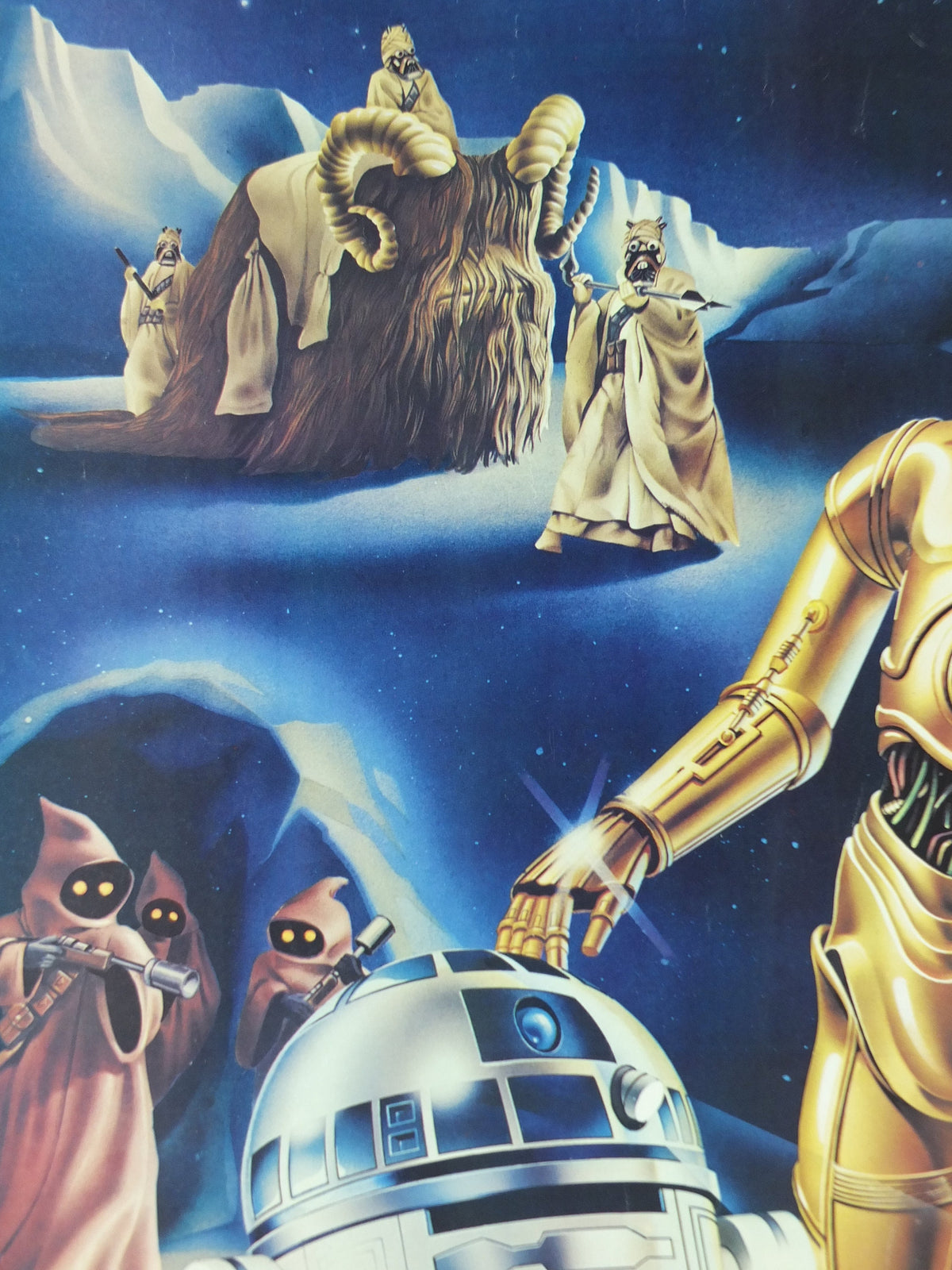 1978 Star Wars Poster, Proctor & Gamble, See Threepio C3PO, Artoo Deetoo R2D2, Princess Leia, advertising Cascade Cheer Dawn, wall art decor