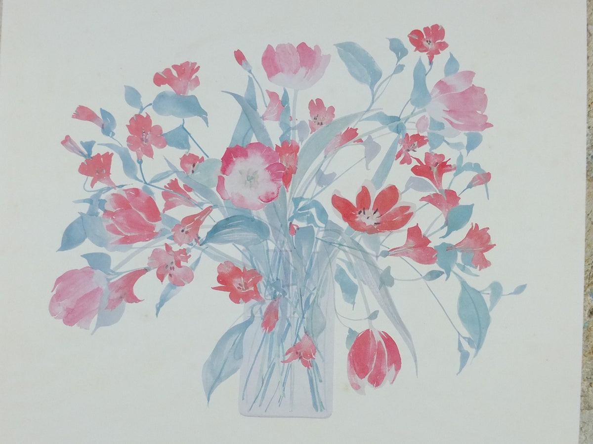 1983 Paul Gell Poster, Watercolours, Francis Kyle Gallery, London, gallery exhibition wall art decor