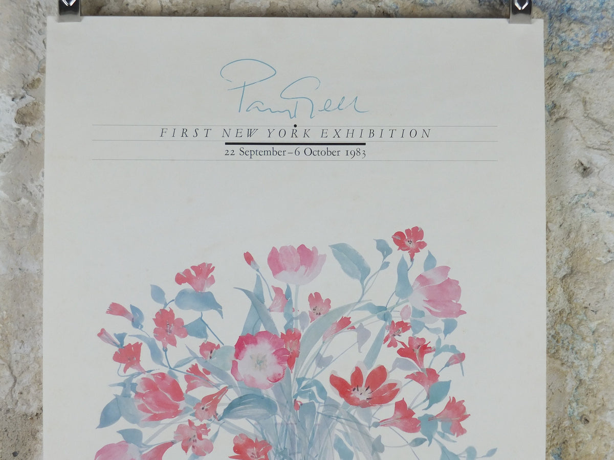 1983 Paul Gell Poster, Watercolours, Francis Kyle Gallery, London, gallery exhibition wall art decor
