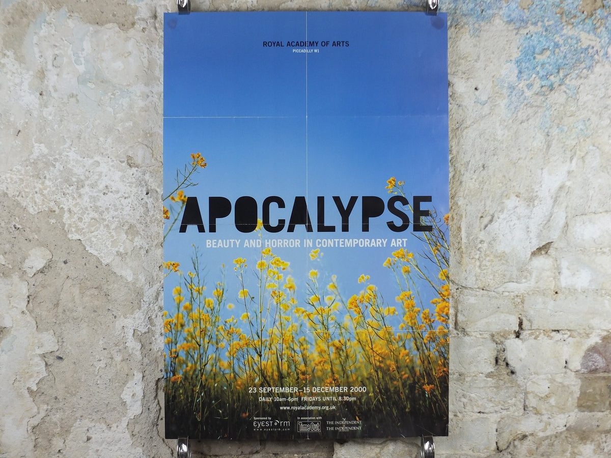2000 Royal Academy of Arts Poster, Apocalypse, Beauty and Horror in Contemporary Art, artist gallery exhibition, wall art decor